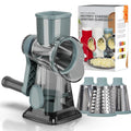 3-in-1 Rotary Cheese Grater – Versatile Manual Vegetable Slicer & Nut Grinder (Blue)-0