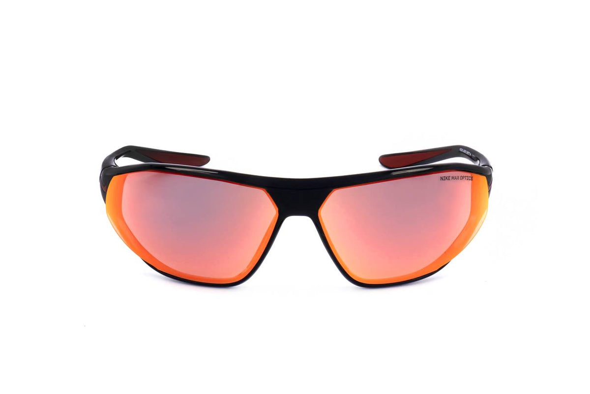 NIKE SUNGLASSES Mod. AERO SWIFT BLACK RED MIRROR - Nike Max Optics lenses-1