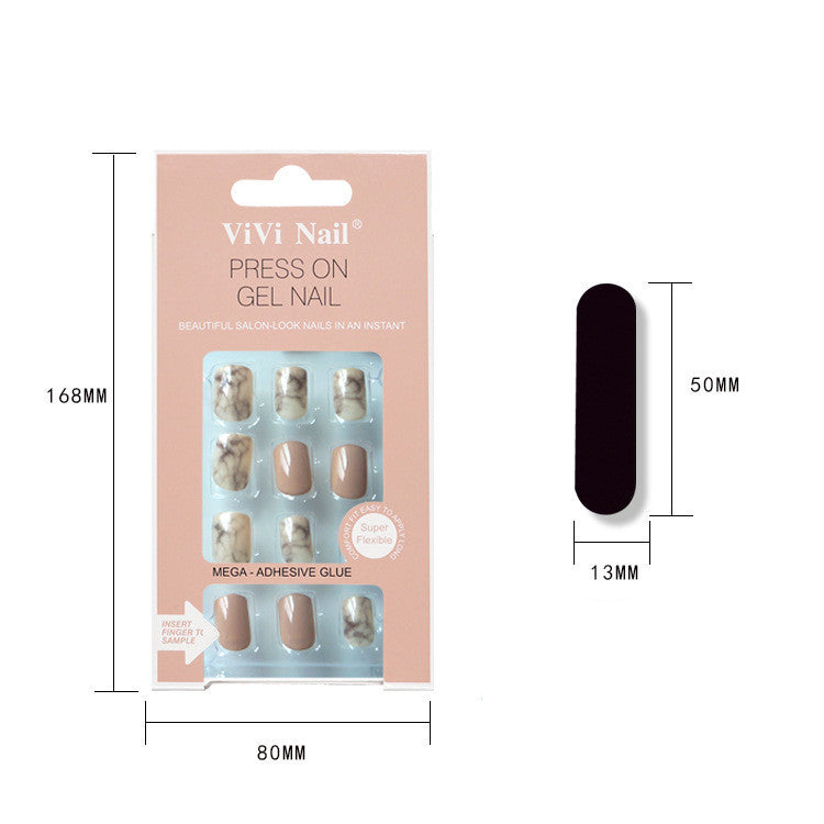 Matte metallic nude nails-5