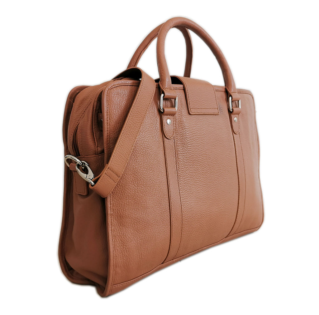 Leather Briefcase, Brown