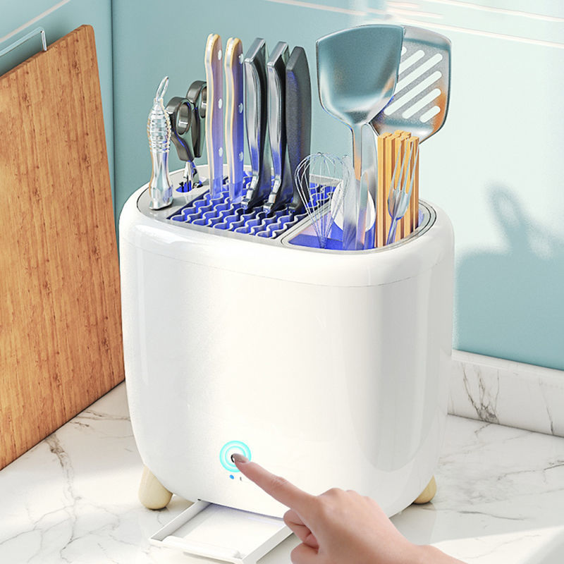 Mini UV Knife Sterilizer Rack for Cutlery and Tableware Storage-0