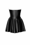 F308 Wetlook Minikleid - 3XL