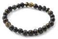 Amber Polished Green Stretch Bracelet for Men-0
