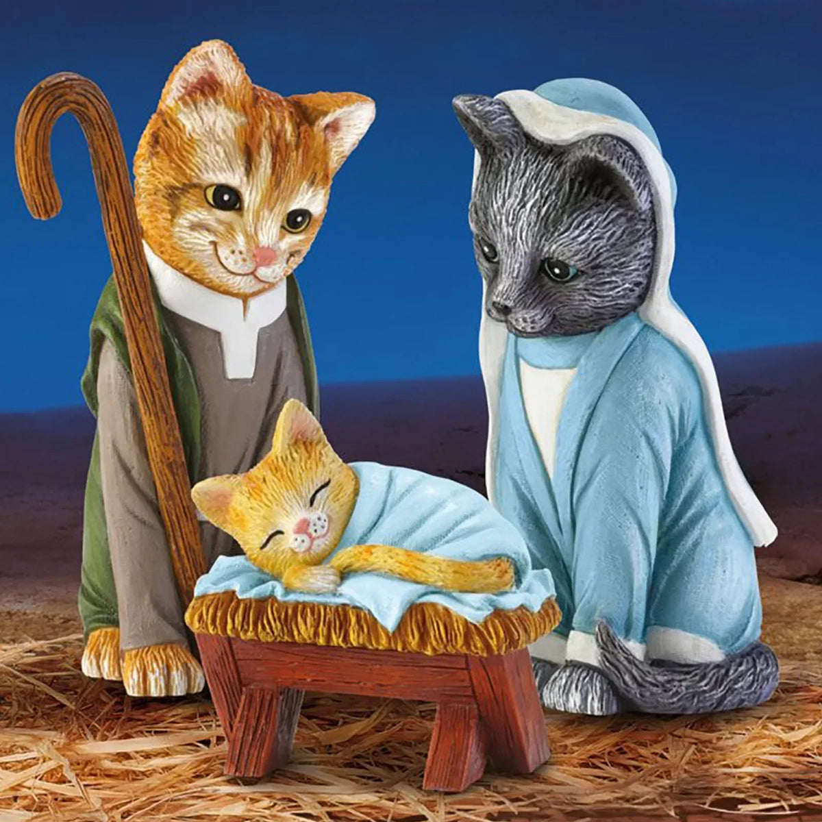 Nativity Royal Cats Christmas Decoration-1