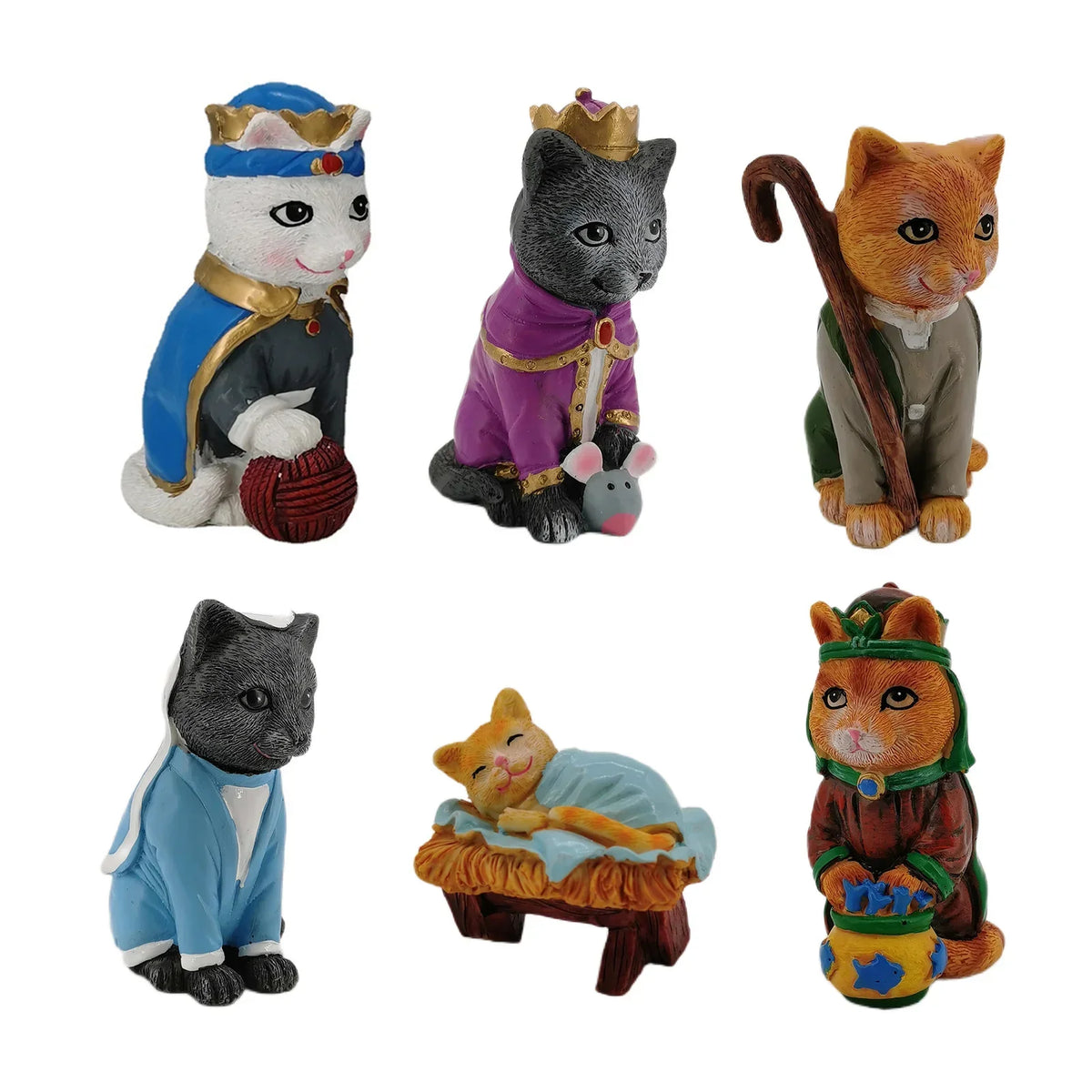 Nativity Royal Cats Christmas Decoration-0