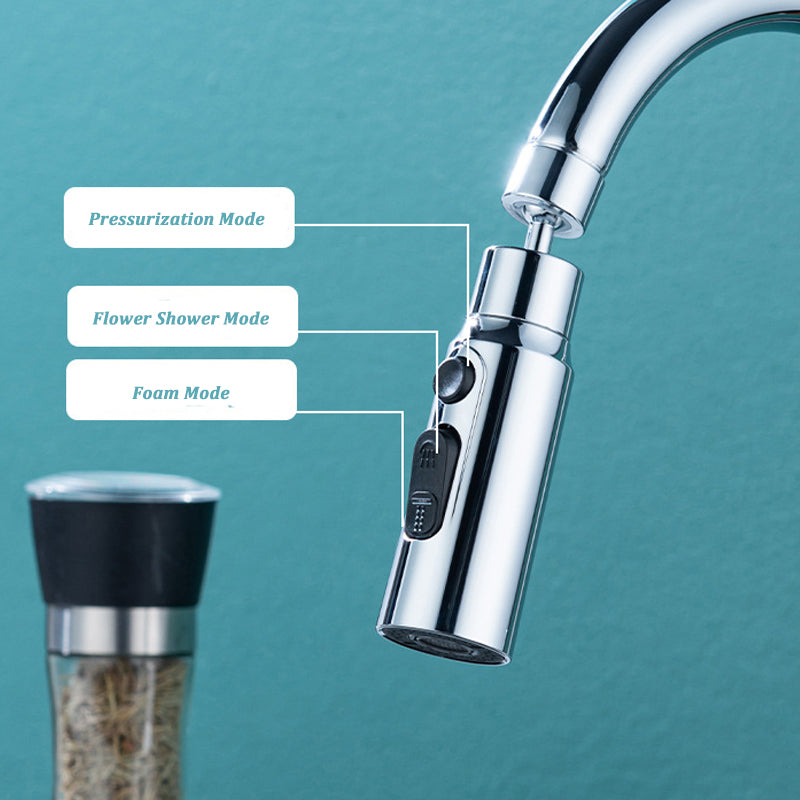 New 3-Mode Swivel Kitchen Faucet Bubbler-1
