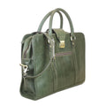 Leather Briefcase, Olive Green