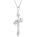 Brilliant Cubic Zirconia Cross Pendant-0