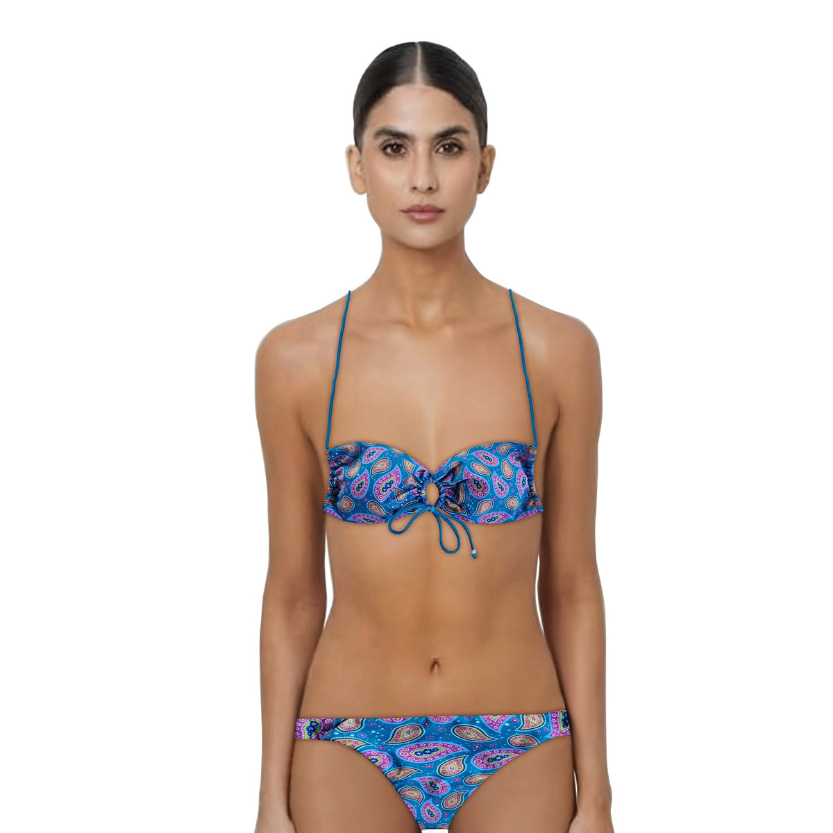 Loco Boutique Paisley Keyhole Front Bikini Top