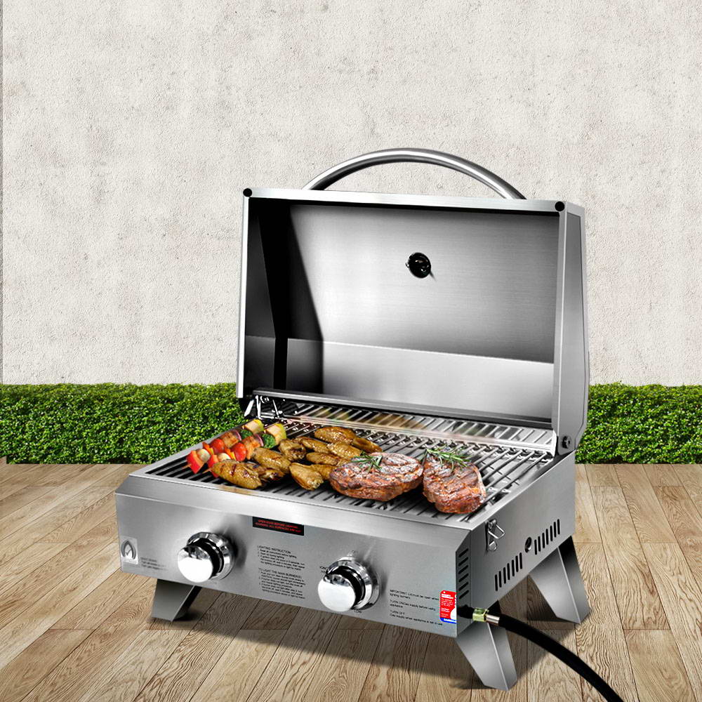Grillz Portable Gas BBQ Grill 2 Burners-0