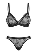 030418 Set aus Bügel-BH Spitze und String - XL (BH 75E/80D & Panty 42)