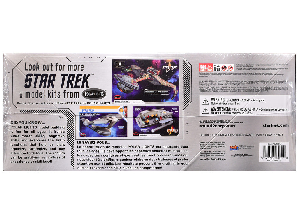 Skill 2 Model Kit U.S.S. Enterprise NCC-1701 Spaceship "Star Trek" (1966) TV Series 1/1000 Scale Model by Polar Lights-2