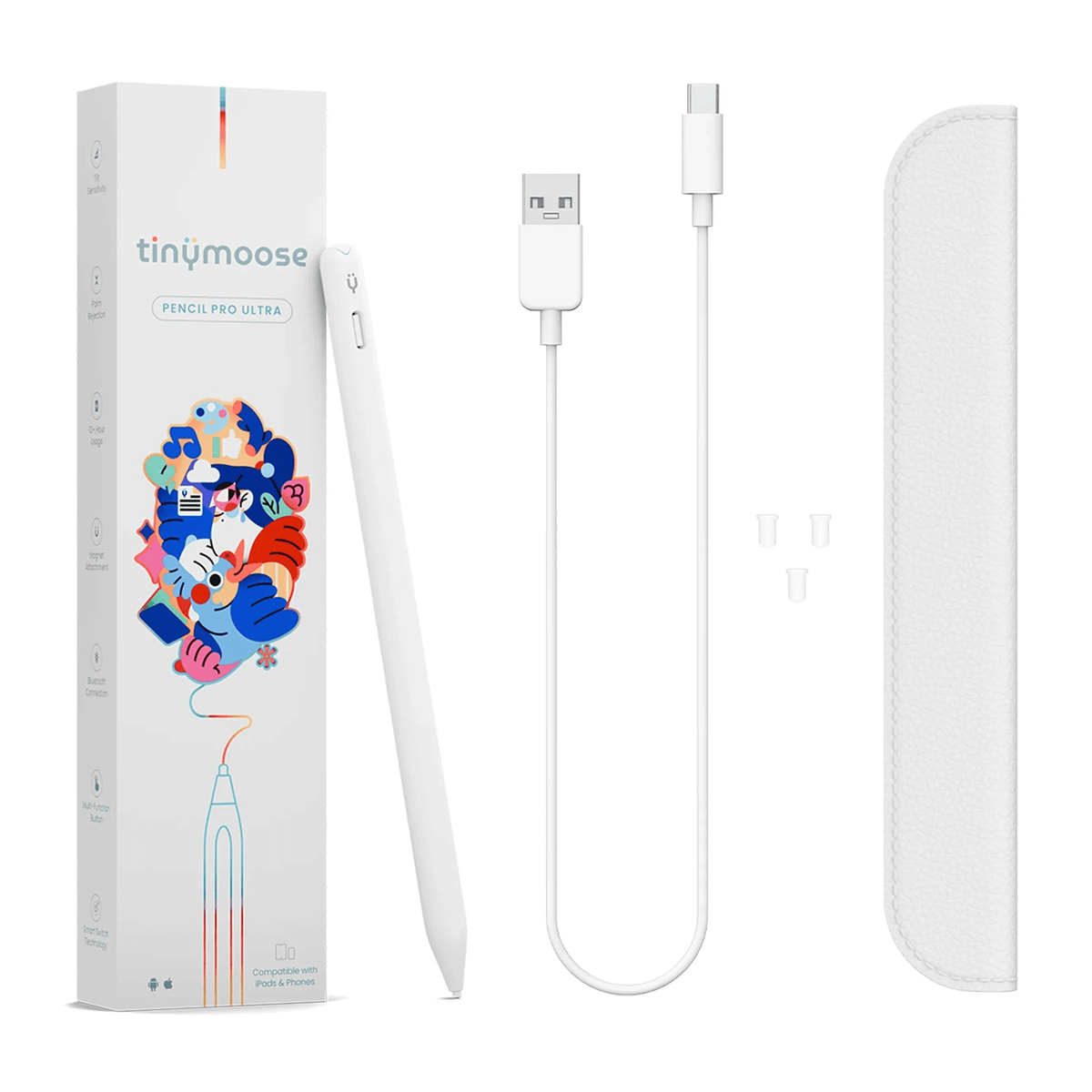 Pencil Pro Ultra iPad Pen with Smart Switch Technology - Alpine White-3