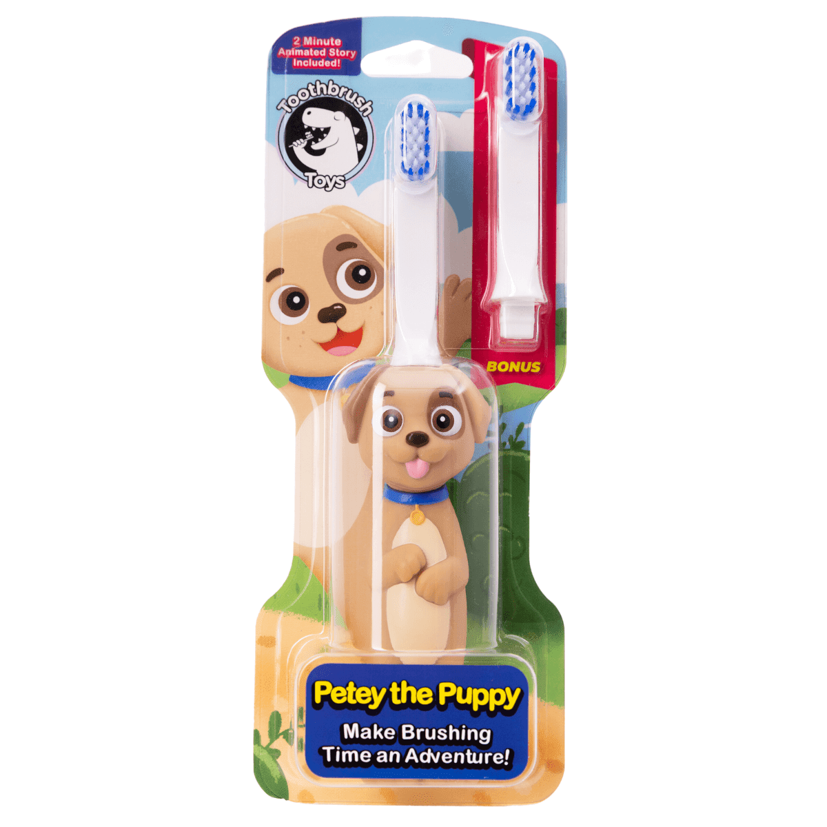 Petey the Puppy Toothbrush for Kids With Bonus Brush-0