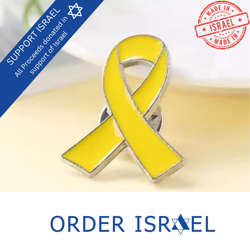 ''Bring Them Home NOW'' Yellow Ribbon Hostage Pin-0