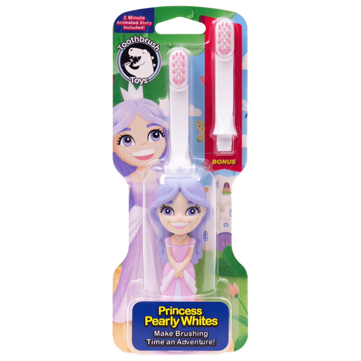 Princess Pearly Whites Toothbrush for Kids With Bonus Brush-0