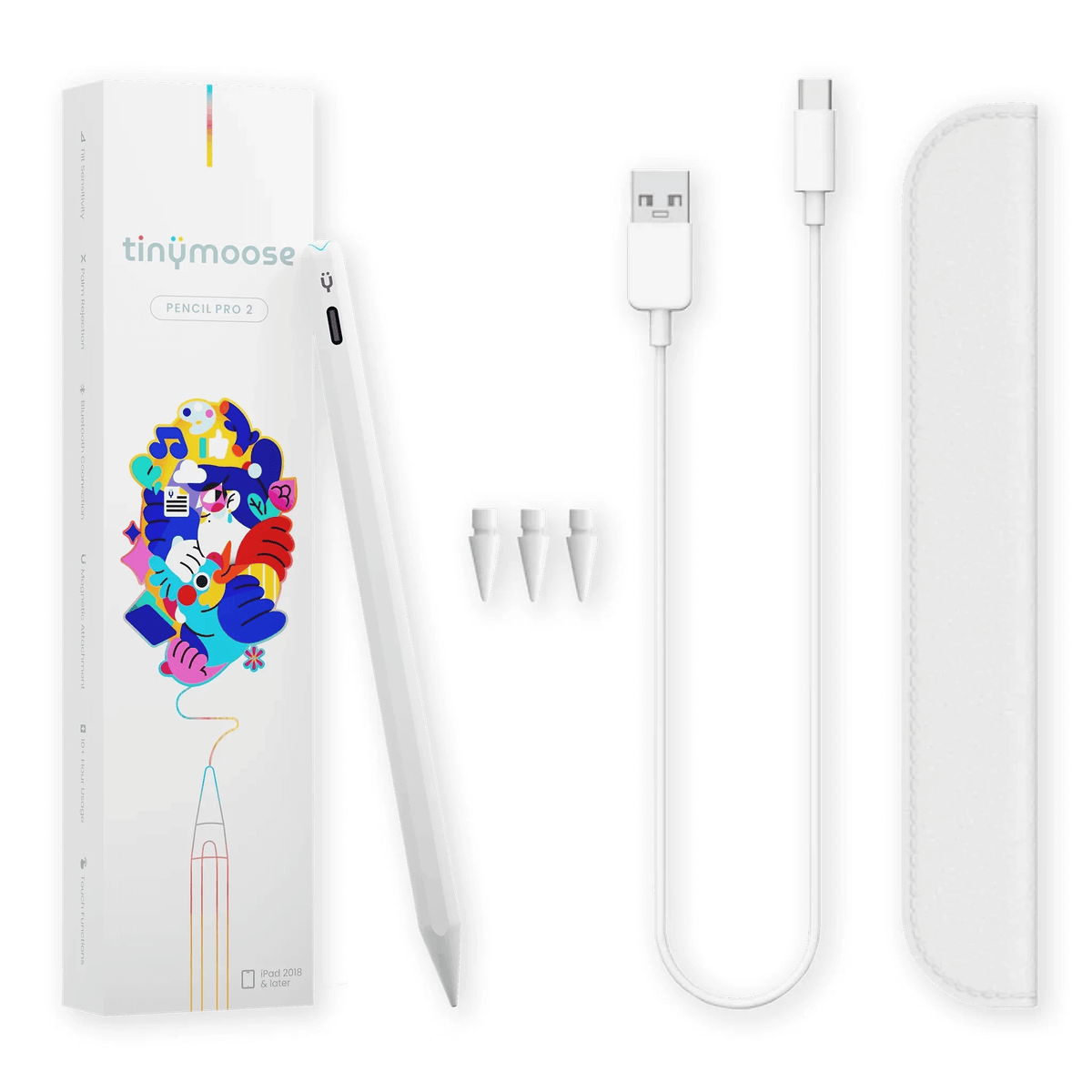 Pencil Pro 2 | Alpine White - iPad Pen with Gesture Control-3