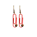 Red Personalised Paperclip Earrings | by lovedbynlanla-0