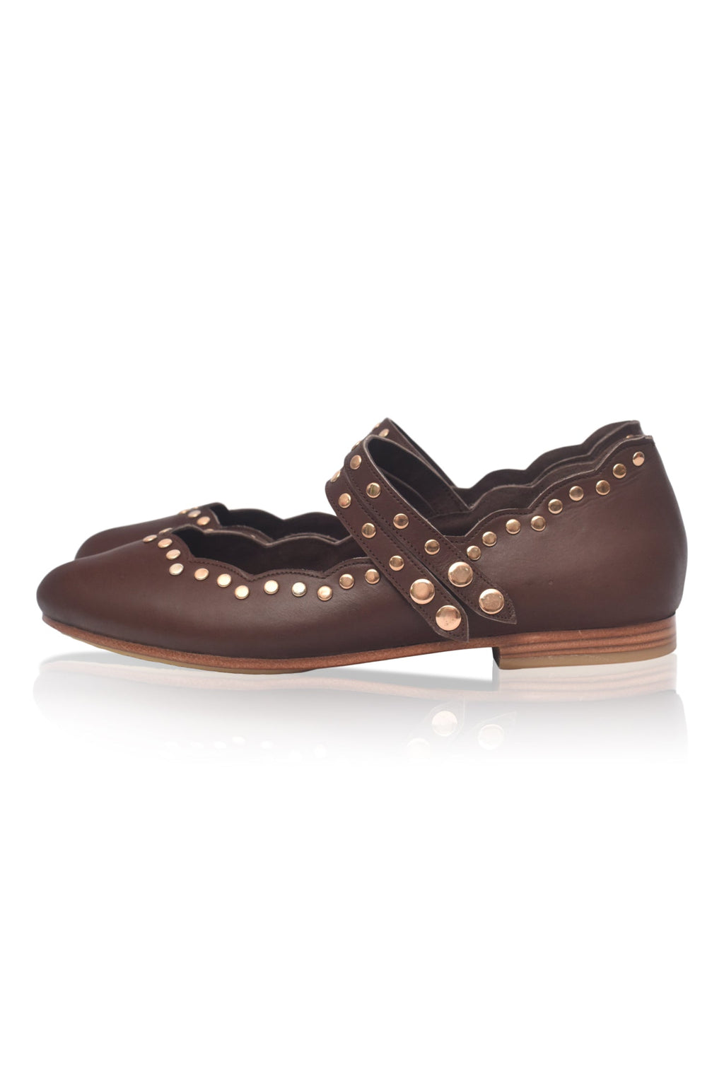 Remy Dual Strap Leather Ballet Flats-6