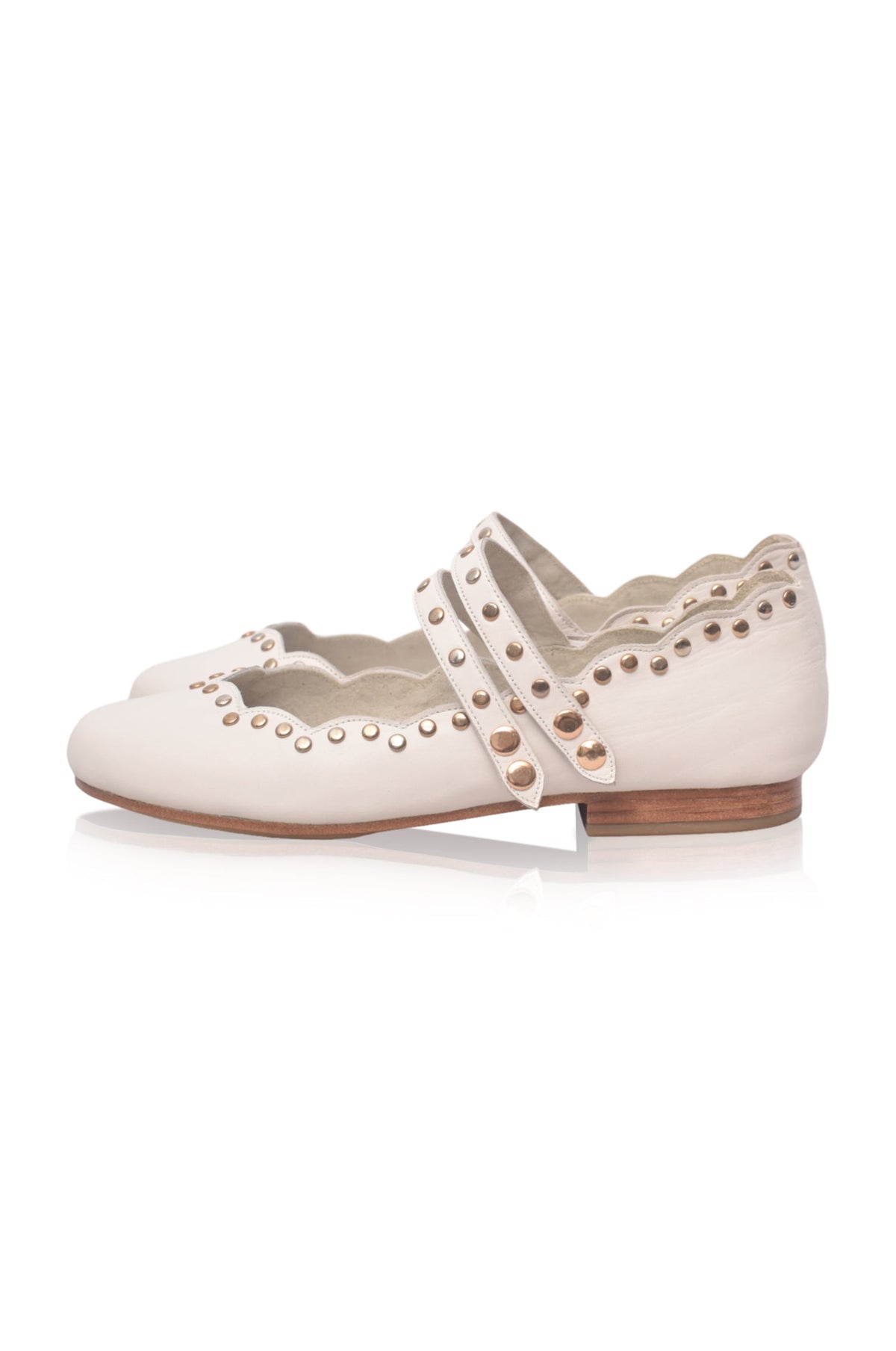 Remy Dual Strap Leather Ballet Flats-5