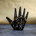 Minimalist Resin Ring Holder – Stylish Black Jewelry Display for Modern Bathroom Decor-0