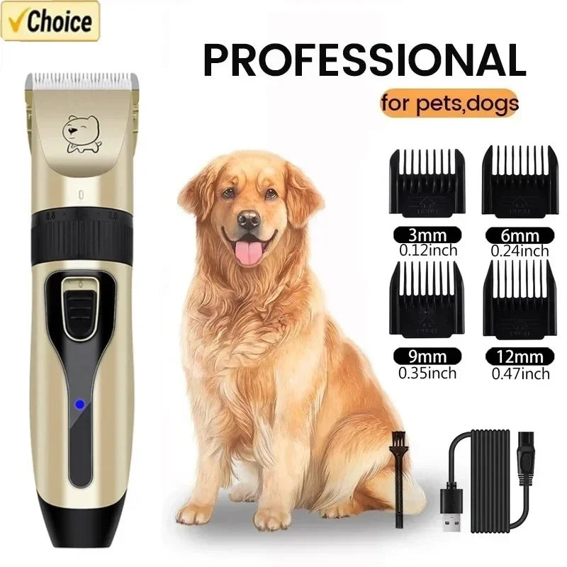 Dog Professional Hair Clipper Electrical Grooming Trimmer for Pets USB Rechargeable Cat Shaver Animals Haircut Machine-1
