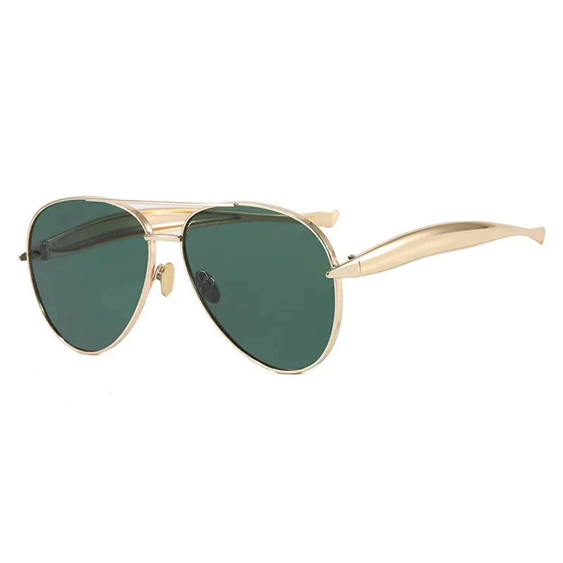 Fearless Gold Oversized Sunglasses-8