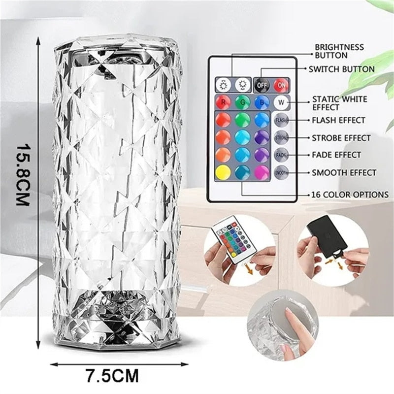 Romantic LED Crystal Table Lamp-1