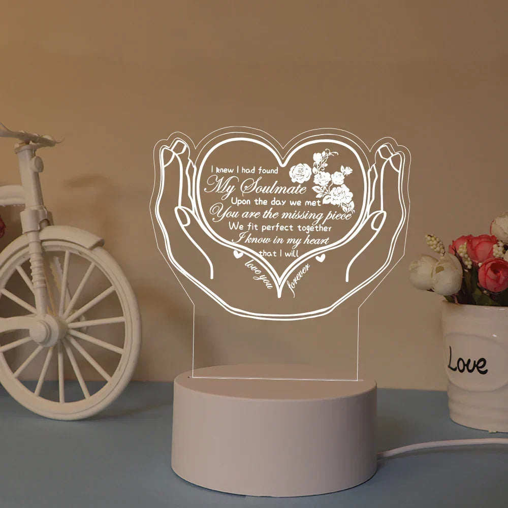 I Love You 3D Acrylic LED Night Light-1