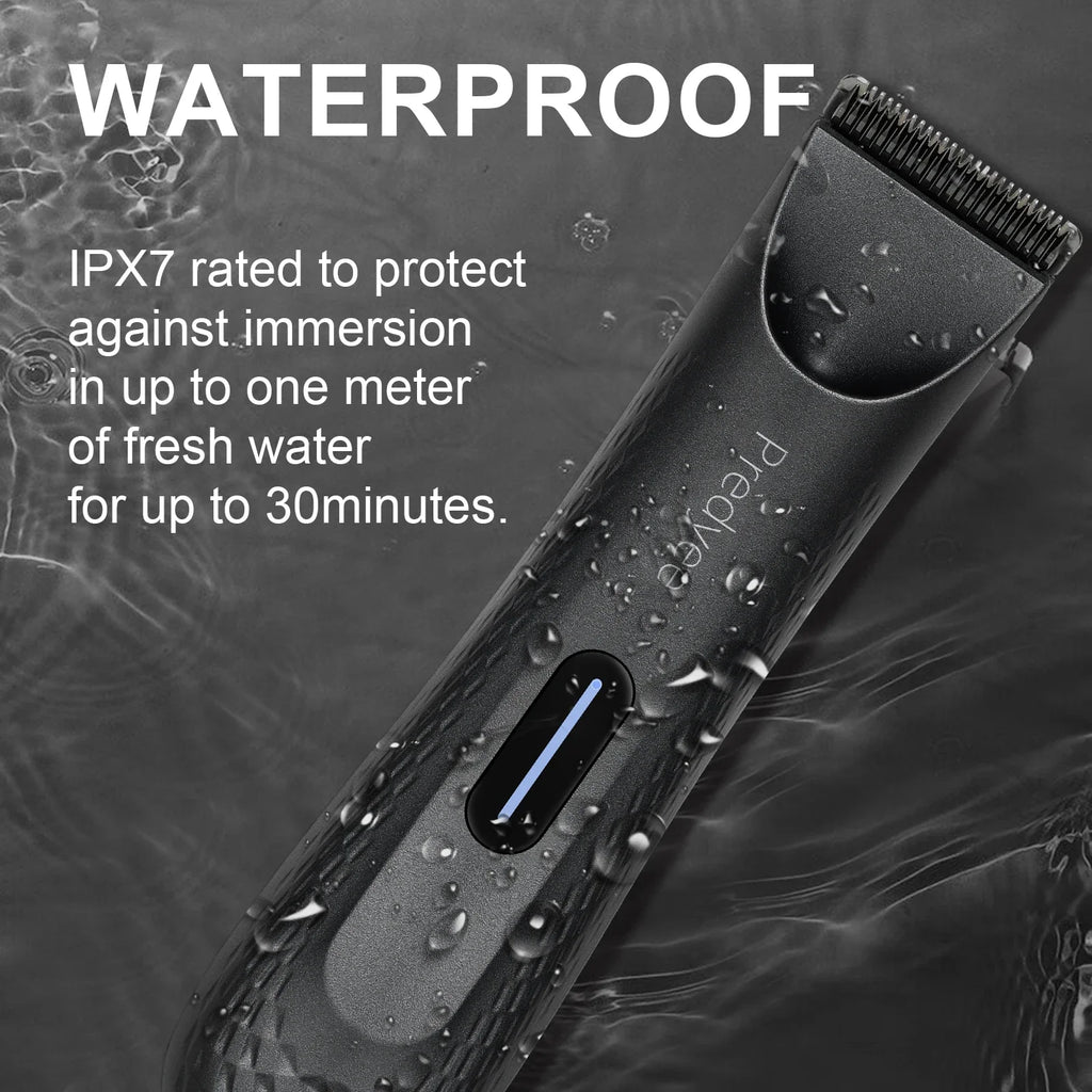 Electric Groin Hair Trimmer for Men,Body Groomer & Pubic Waterproof Hair Trimmer,Replaceable Ceramic Blade-2