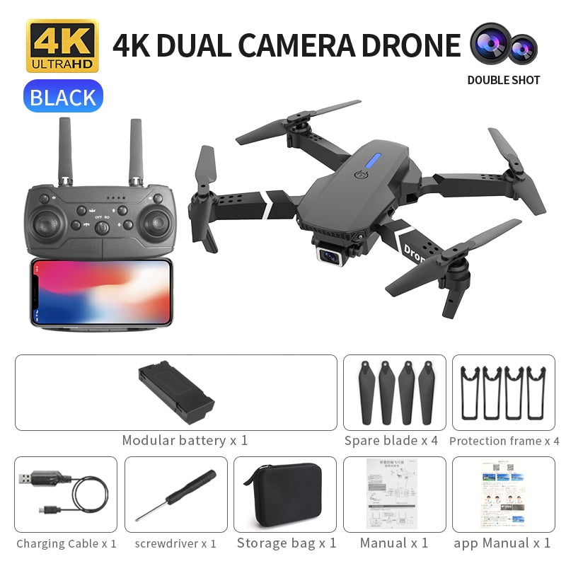 2021 NEW Drone 4k profession HD Wide Angle Camera 1080P WiFi fpv Drone Dual Camera Height Keep Drones Camera Helicopter Toys-1