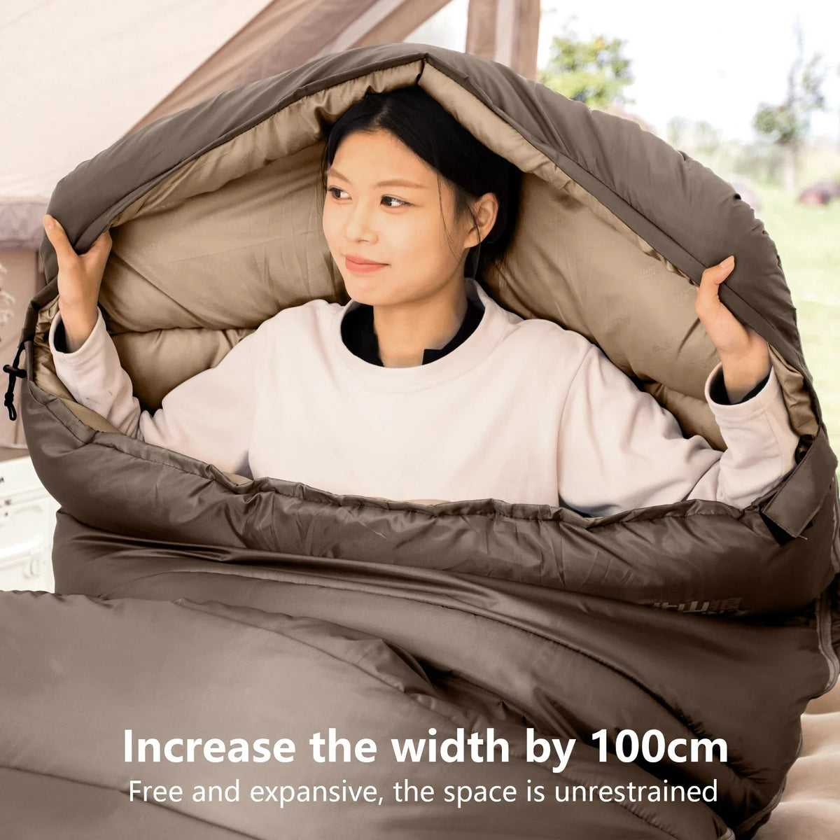 XL Winter Sleeping Bag – Lightweight Widen Long Outdoor Camping Bag-4