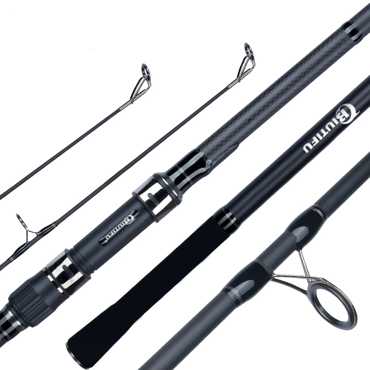 2-Tips 4.2m Carbon Fiber Carp Fishing Rod Grey-0