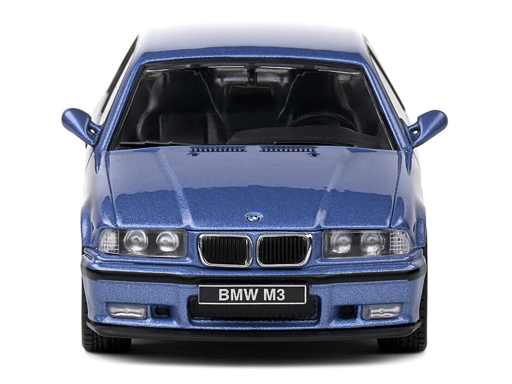 1999 BMW E36 M3 Coupe Estoril Blue Metallic 1/43 Diecast Model Car by Solido-3