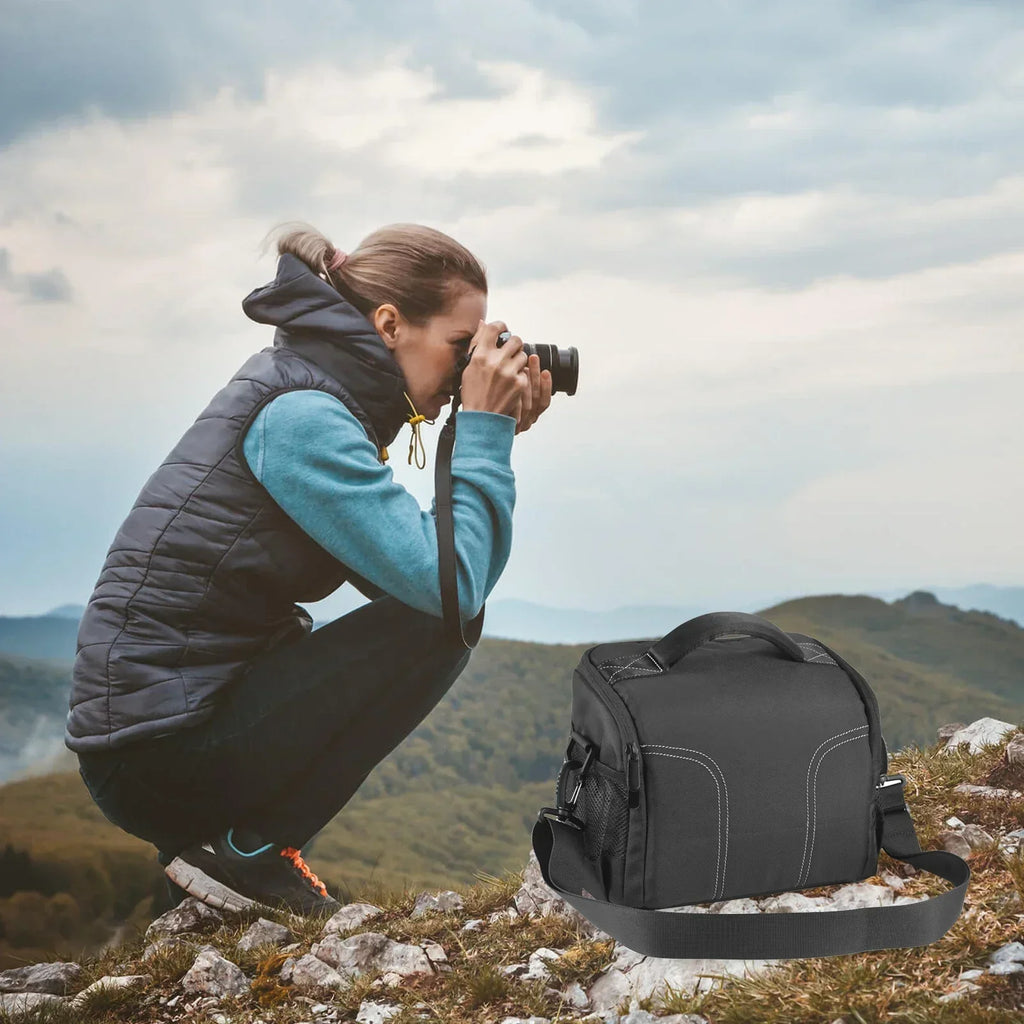 Camera Shoulder Bag Travel Case Black-4