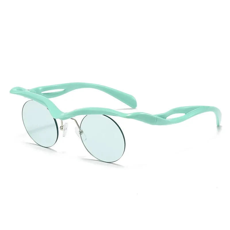 Daring Rimless Round Sunglasses-2