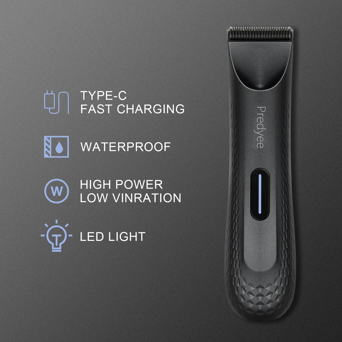 Electric Groin Hair Trimmer for Men,Body Groomer & Pubic Waterproof Hair Trimmer,Replaceable Ceramic Blade-3