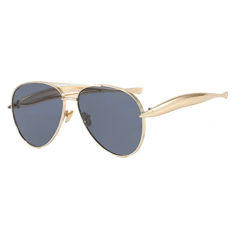 Fearless Gold Oversized Sunglasses-10