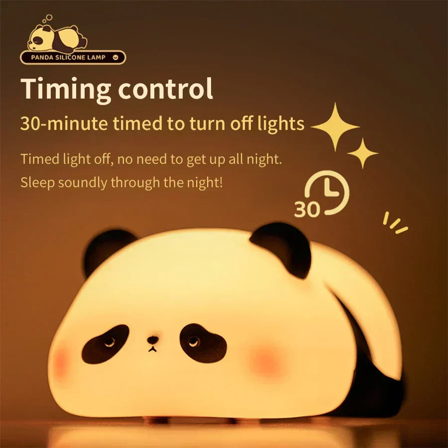 Cute Panda Silicone Night Lamp-4