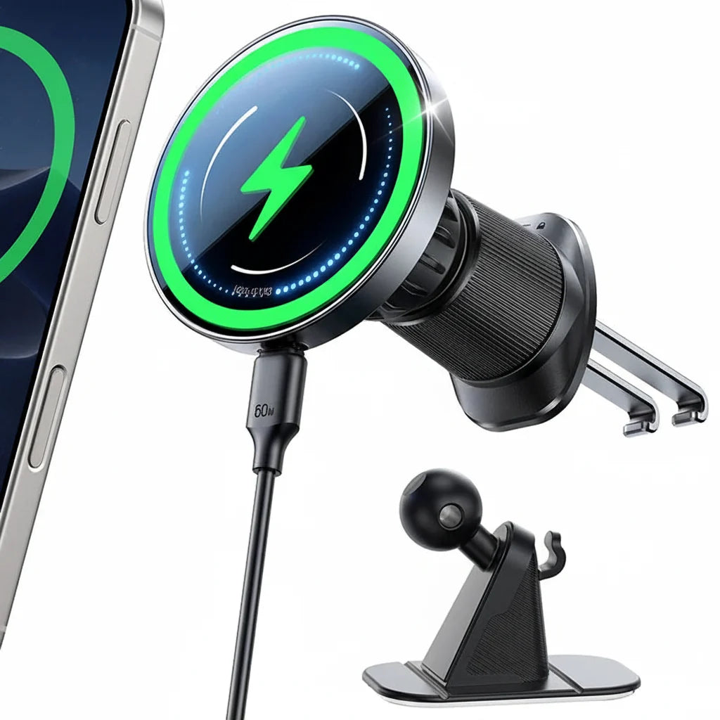 Magnetic Wireless Charging Car Phone Holder-0