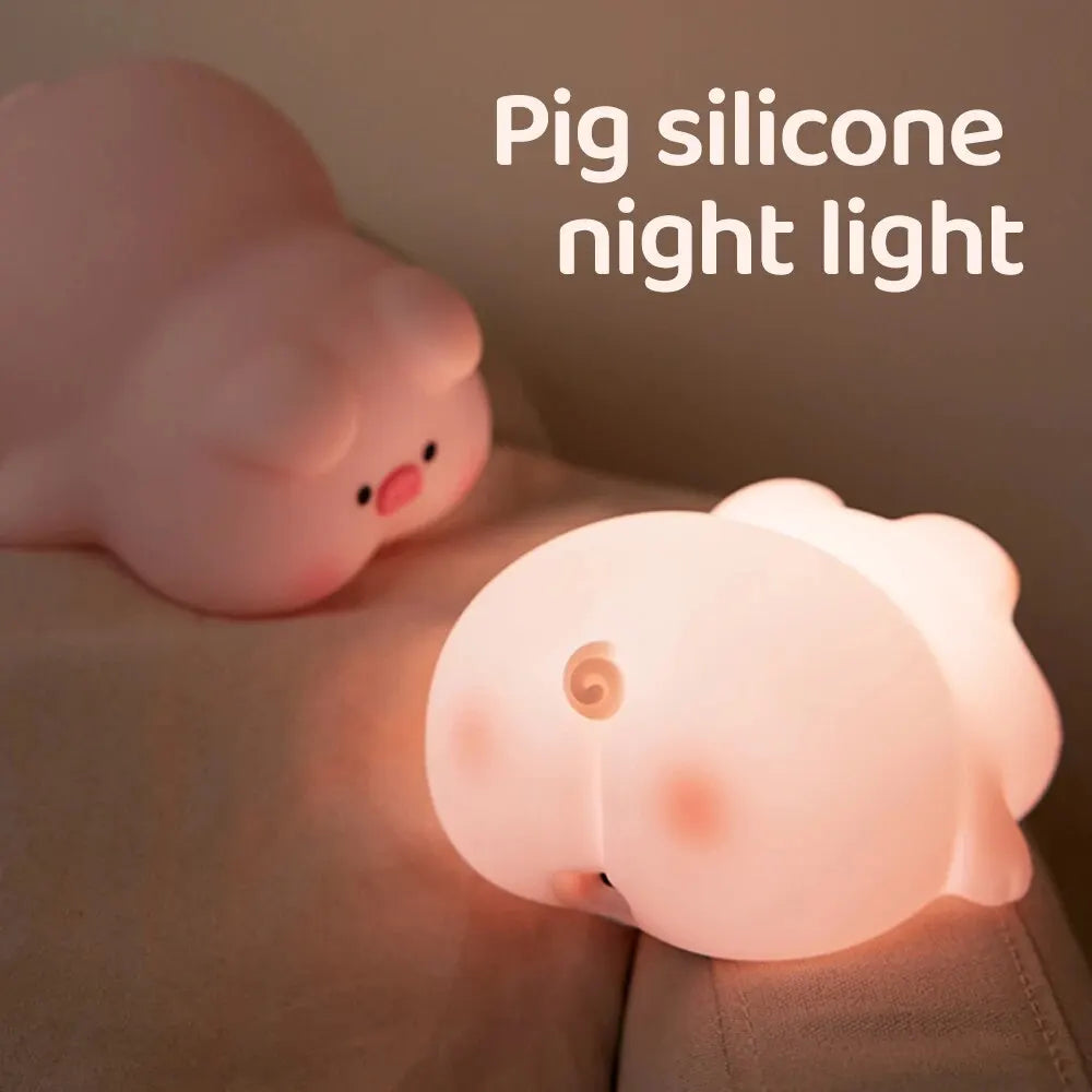 Cute Pig Night Light-2