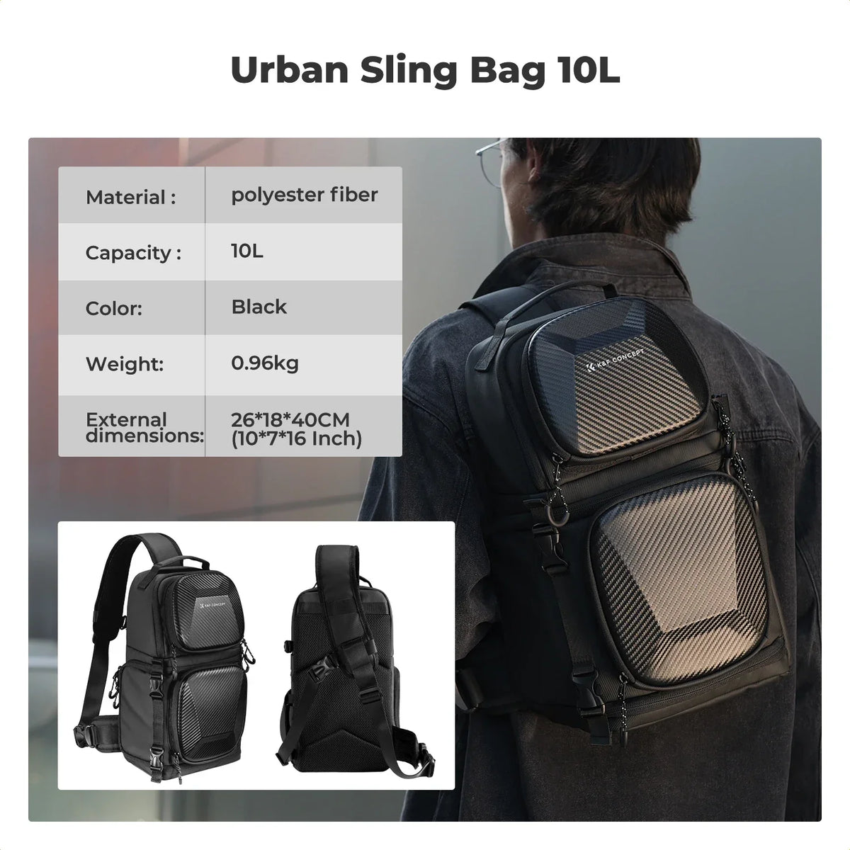 10L Hardshell Camera Sling Bag Grey-1
