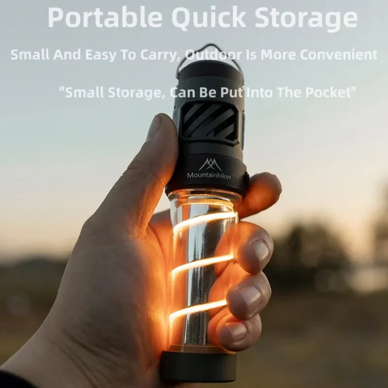 Tactical Outdoor Camping Mosquito Killer Lamp LED Flashlight Black-2