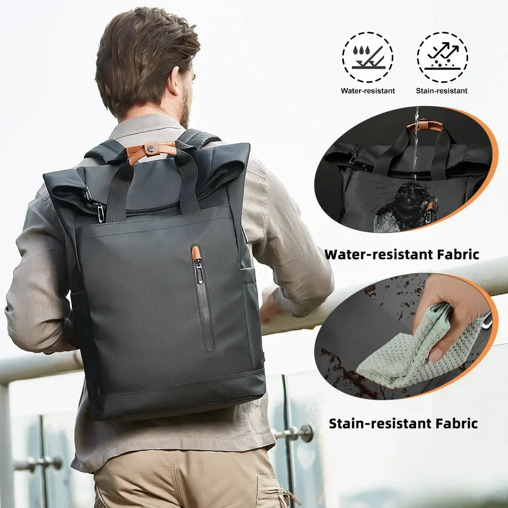 Ravel Expandable Laptop Backpack Waterproof Black-4