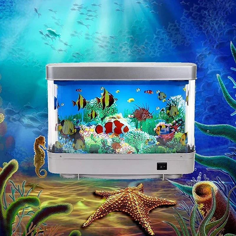 Ocean Motion LED Fish Tank Night Light– EU Plug (Adapter Required for AU Use)-1