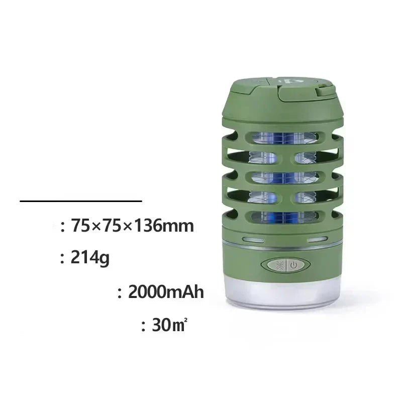 Rechargeable Camping Electric Shock Lamp Green-2