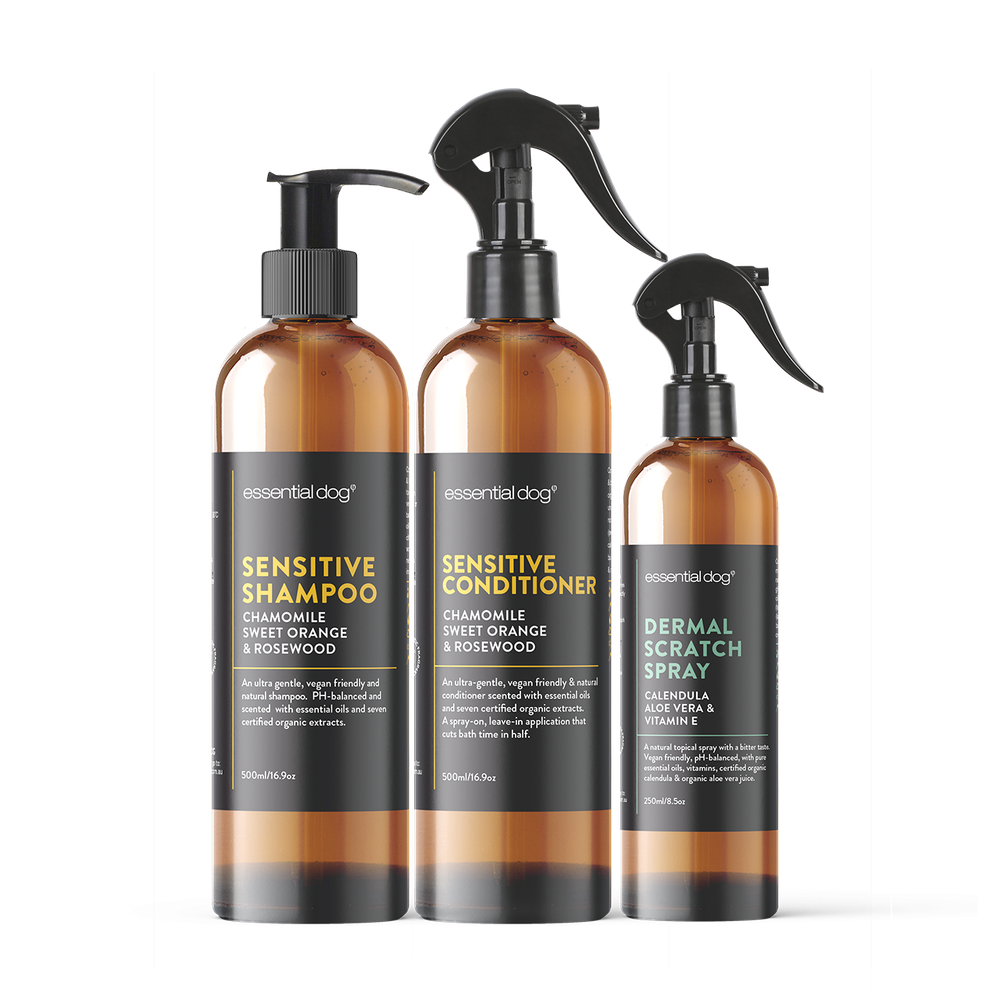 Natural Dog Shampoo, Conditioner and Itch Relief for Sensitive Itchy Skin
