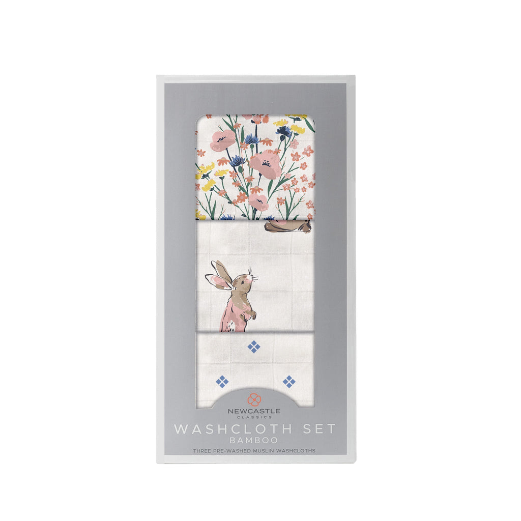 Wildflowers Bamboo Washcloth Set 3 Pack-0