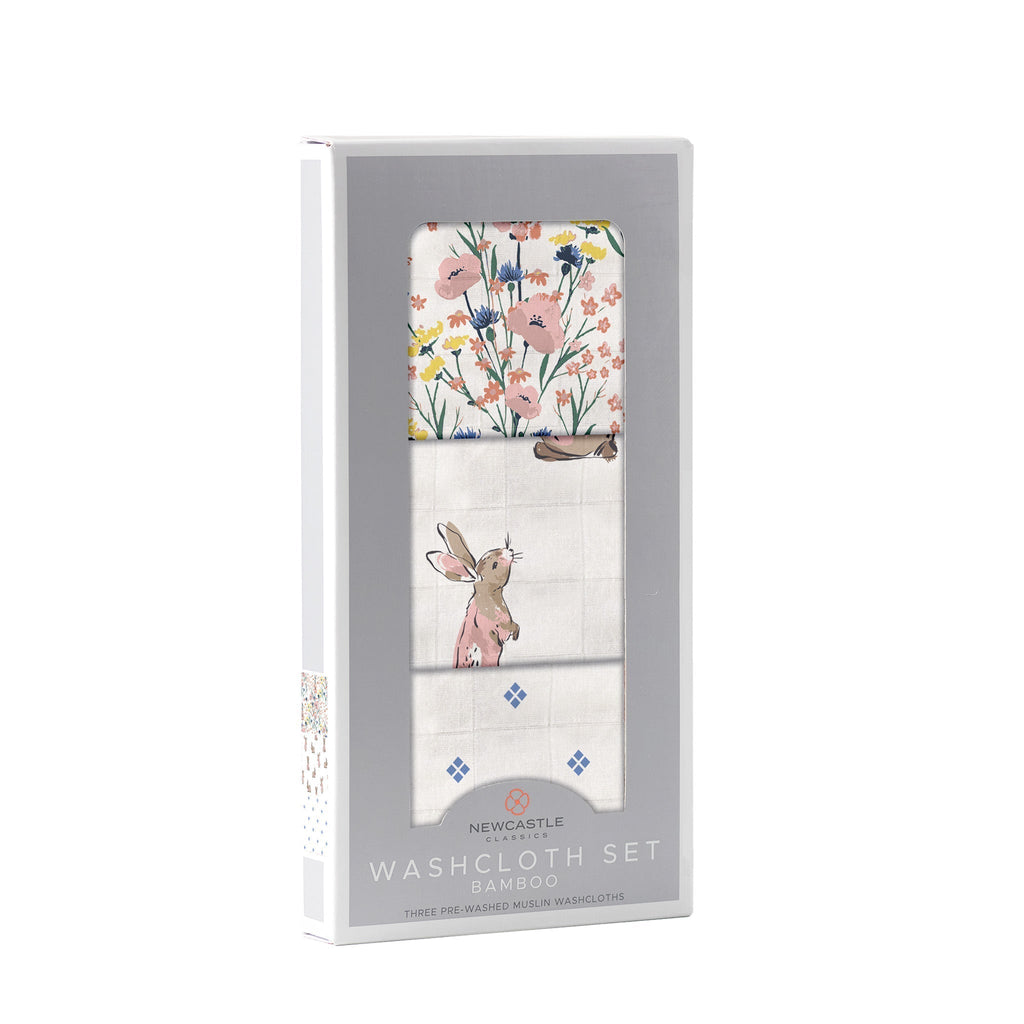 Wildflowers Bamboo Washcloth Set 3 Pack-1