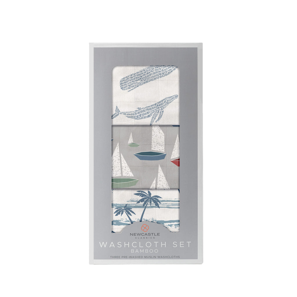 Ocean Tides Bamboo Washcloth Set of 3-0